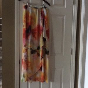 Alice + Olivia maxi skirt Leah wrap slit